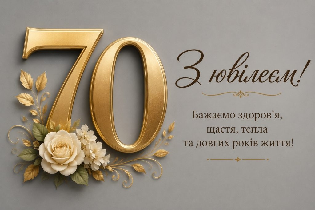 Привітання з 70-річчям своїми словами