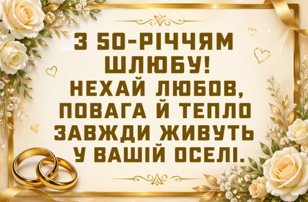 Вітання з золотим весіллям