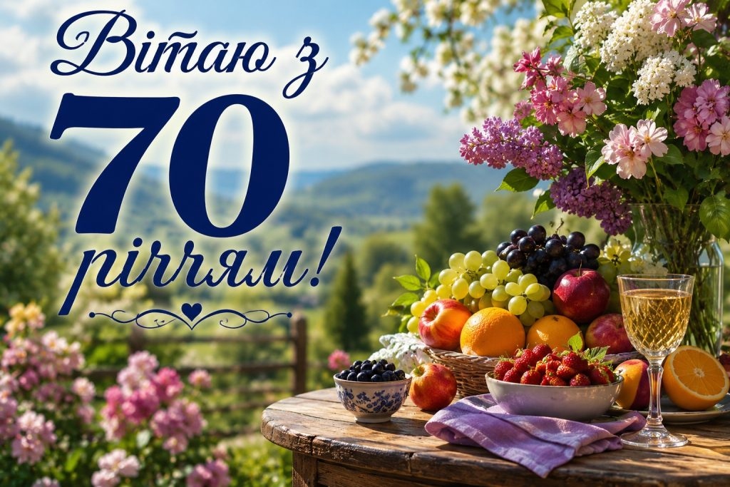 Привітання з 70-річчям своїми словами