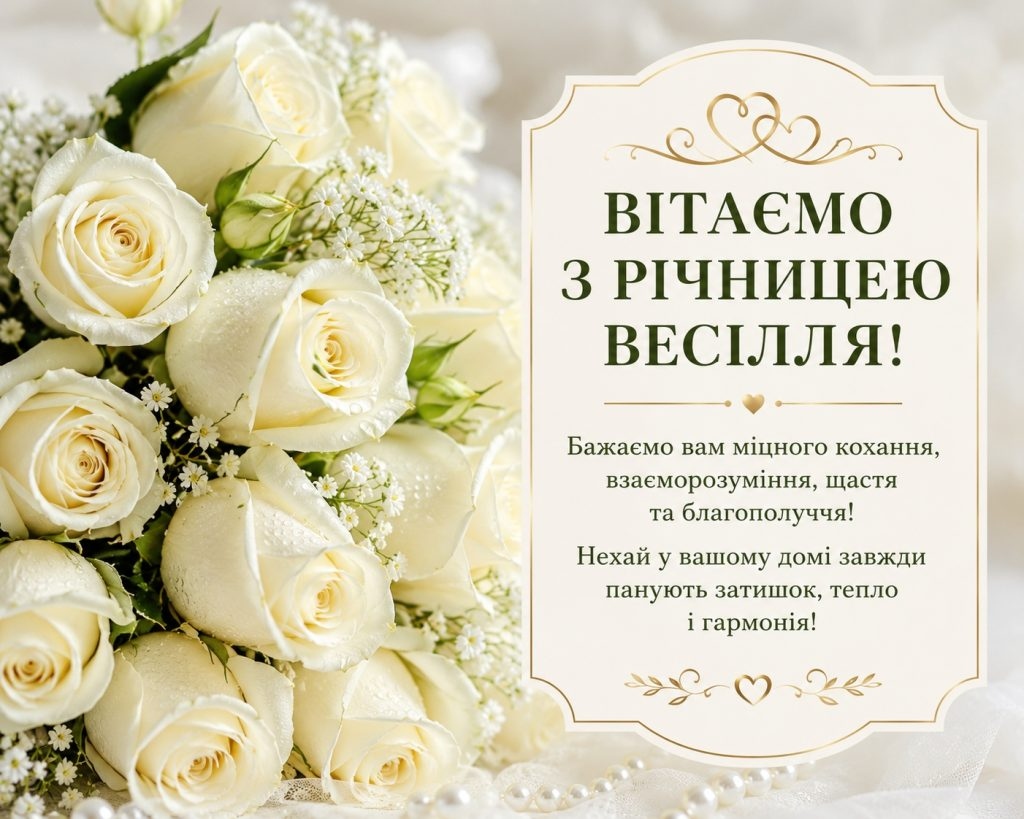 Привітання з річницею весілля
