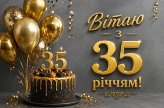 Привітання з 35 річчям своїми словами: красиві побажання від душі
