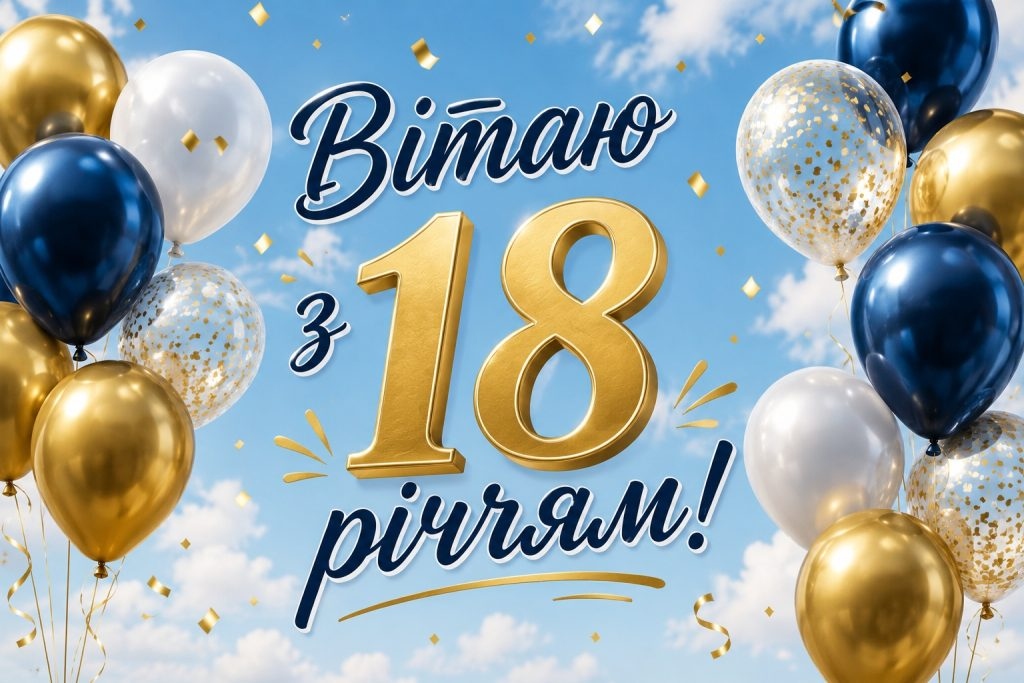 Привітання з 18 річчям хлопця
