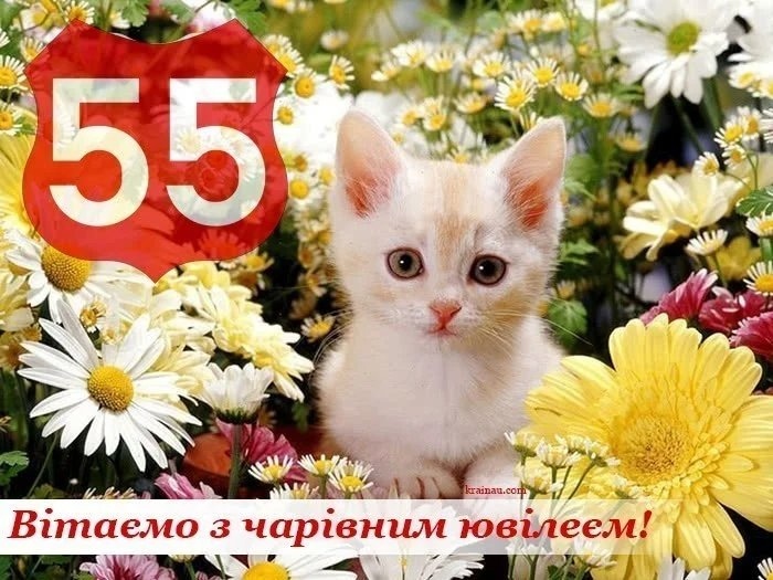 Привітання з 55 річчям жінці