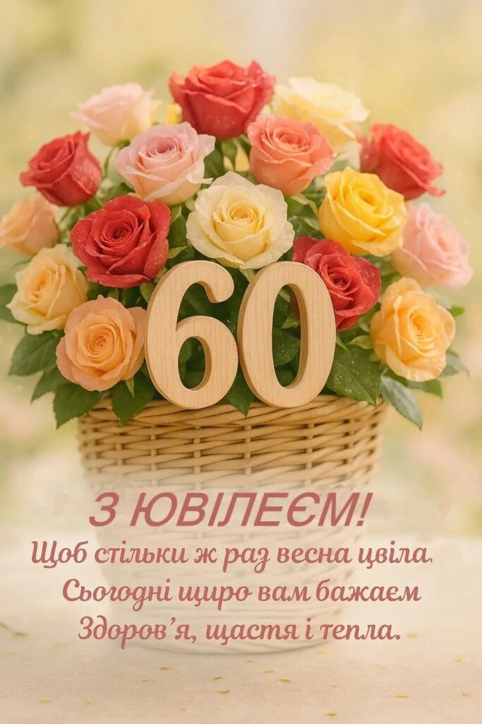 Привітання з 60-річчям чоловіку