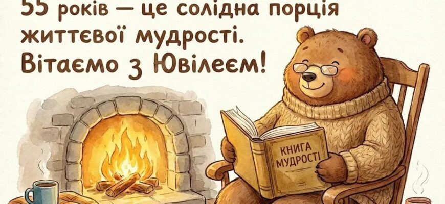 Привітання з 55-річчям мужчині: красиві, щирі та оригінальні
