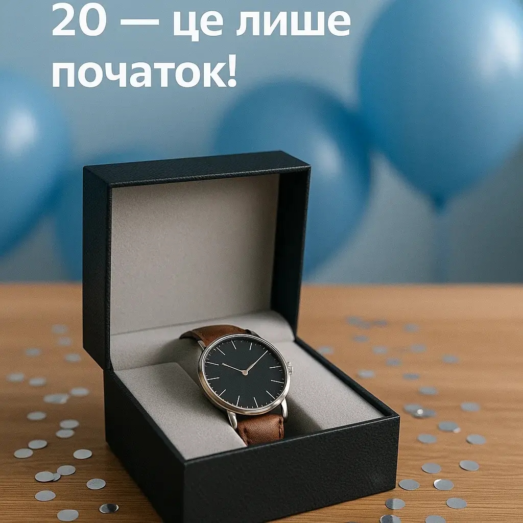 Привітання з 20-річчям хлопцеві