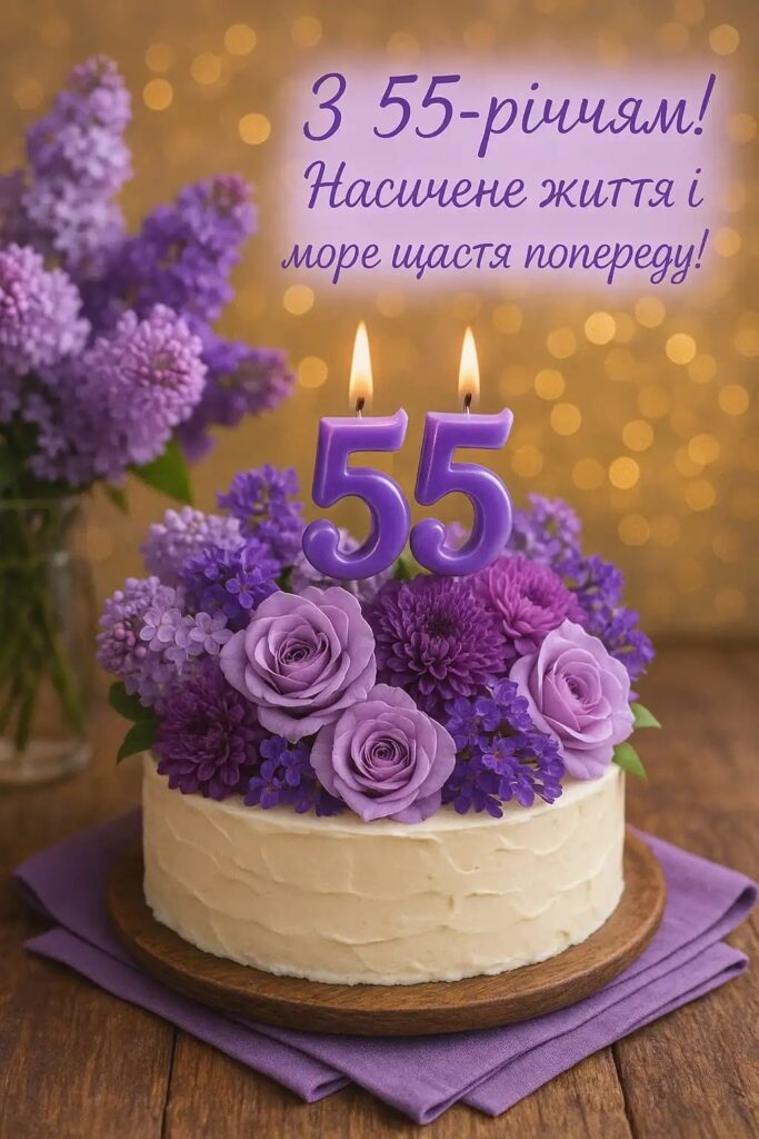 Привітання з 55-річчям своїми словами