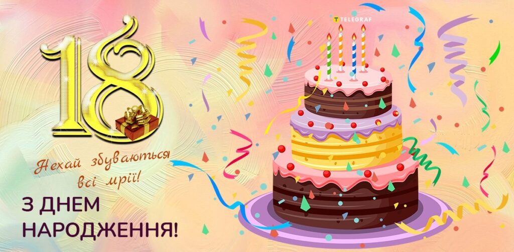 Привітання з 18 річчям хлопця