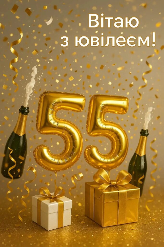 Привітання з 55-річчям своїми словами