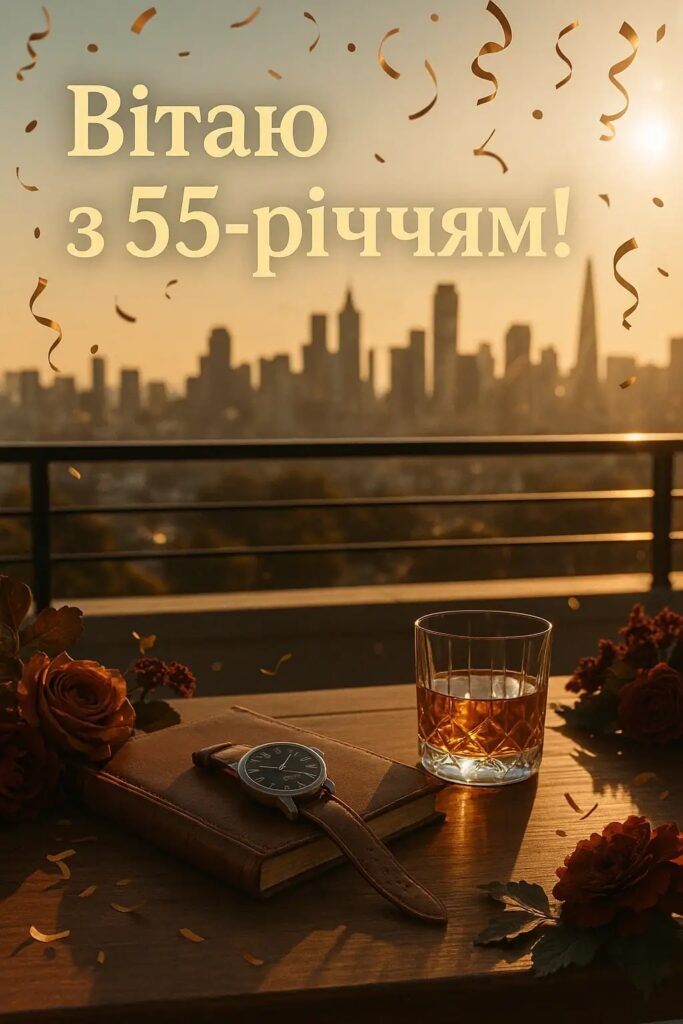 Привітання з 55-річчям своїми словами