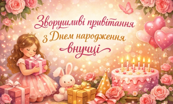 Привітання з днем народження для внучки від бабусі