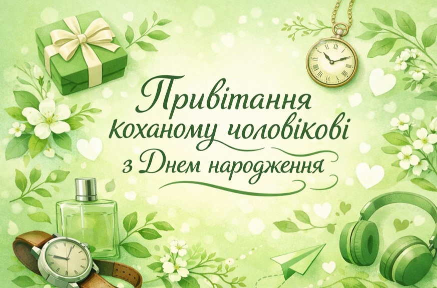 Привітання з днем народження коханому чоловіку від дружини