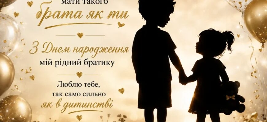 Оригінальні привітання з днем народження брата від сестри