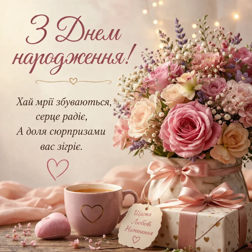 100 привітань з днем народження жінці