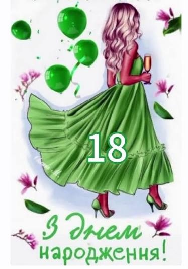 Привітання з 18 річчям дівчині