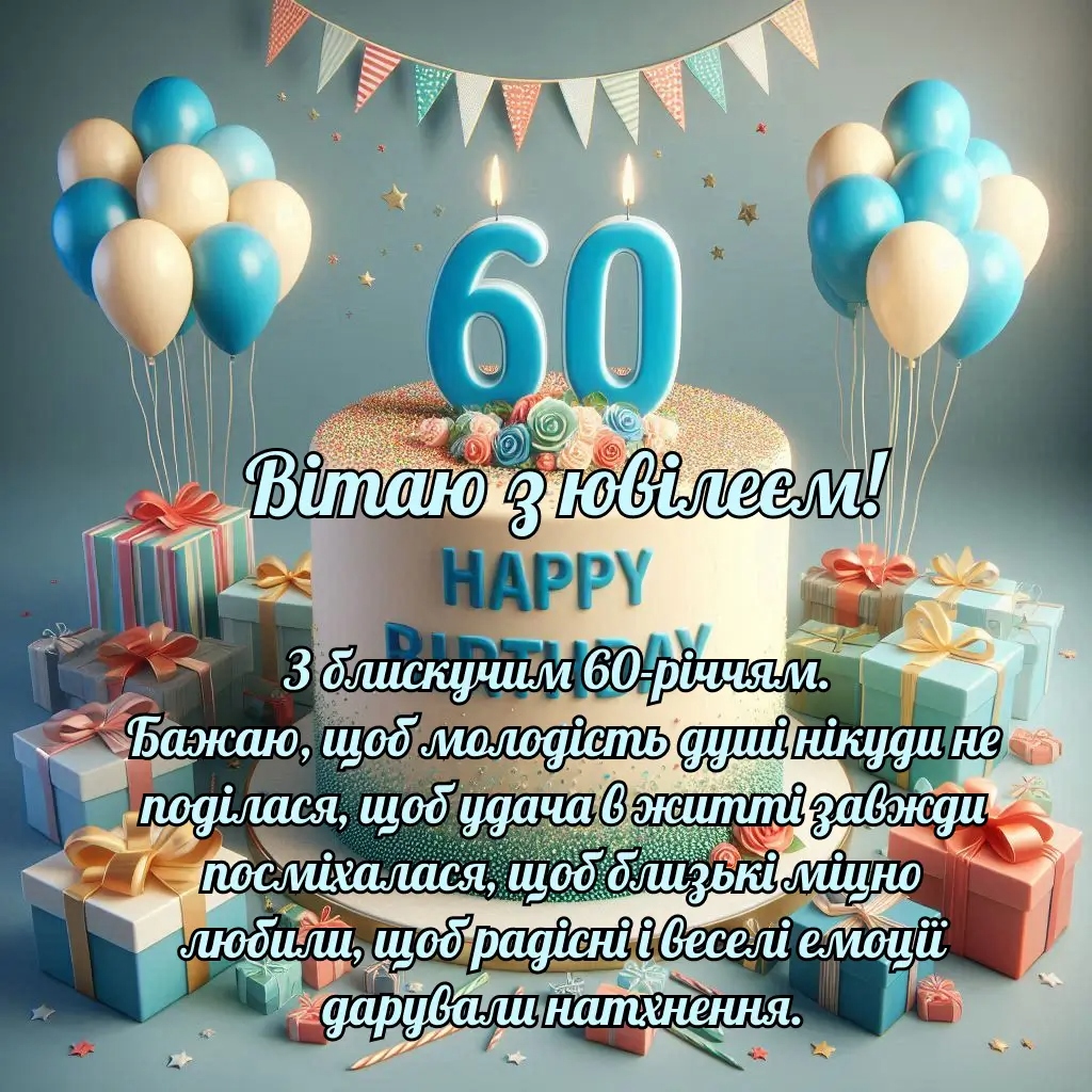 Привітання з 60-річчям своїми словами
