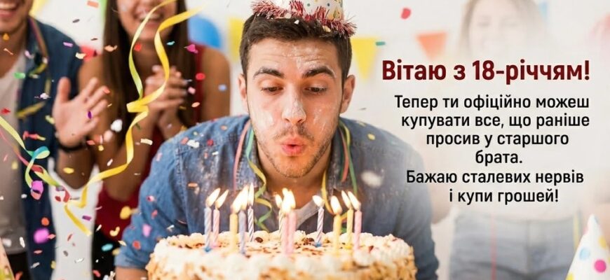 Привітання з 18-річчям хлопцю: найкращі ідеї побажань для крутого повноліття