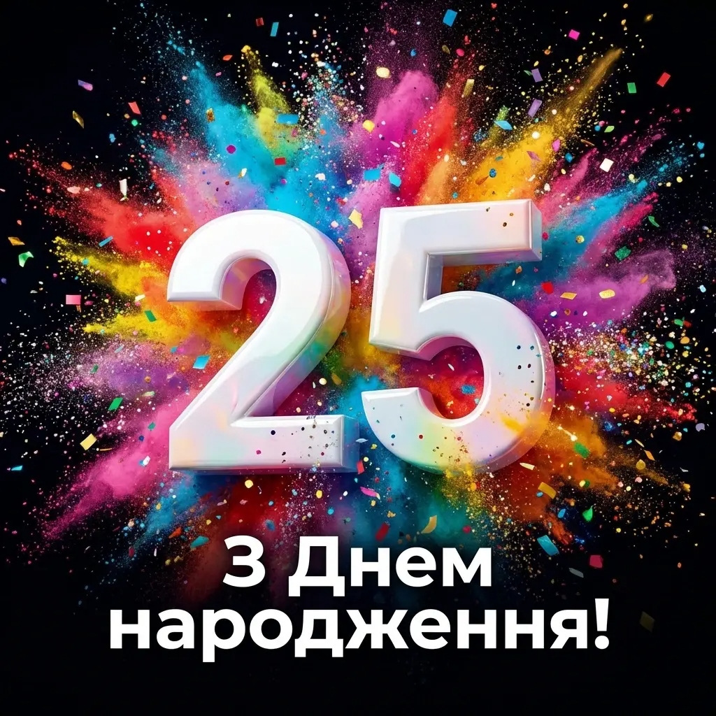 Привітання з 25 річчям дівчині