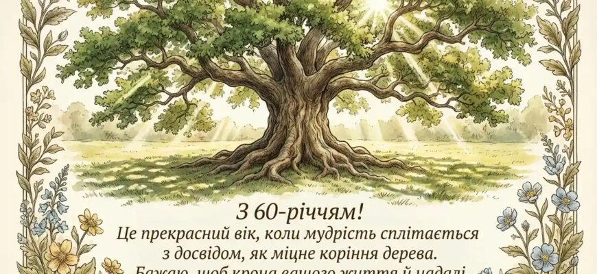 Привітання з 60-річчям своїми словами: красиві, щирі та душевні побажання