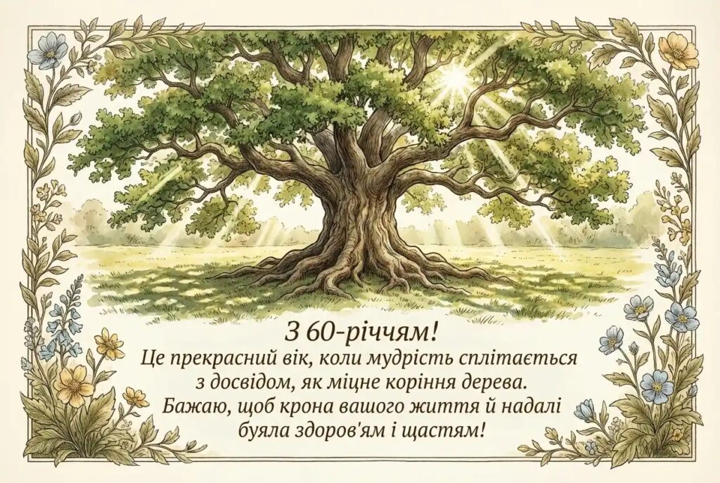 Привітання з 60-річчям своїми словами
