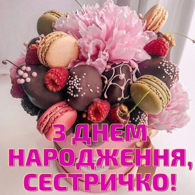 Привітання з днем народження для сестри