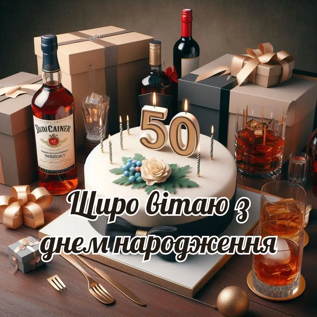 Привітання з 50 річчям мужчині