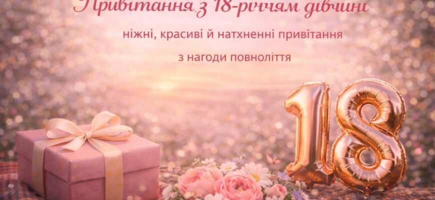 Привітання з 18 річчям дівчині: красиві, щирі та незабутні побажання