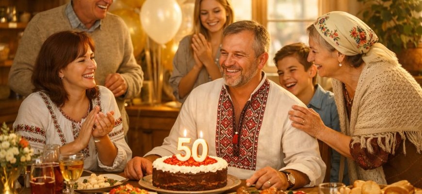 Привітання з 50 річчям мужчині
