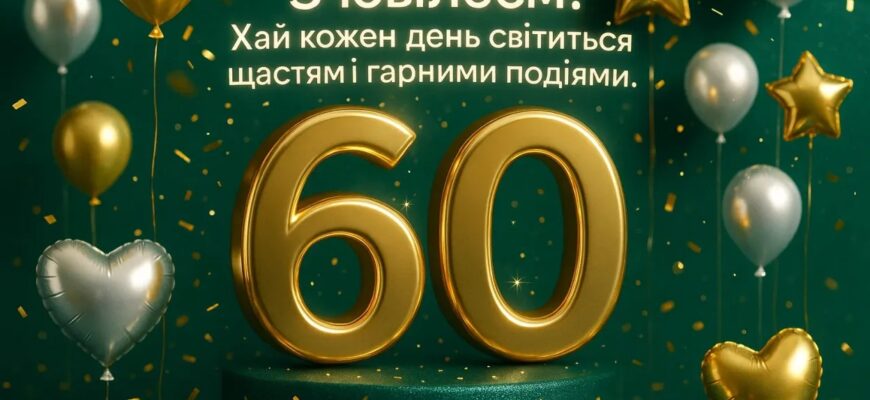 Привітання з 60-річчям чоловіку: красиві, щирі та прикольні побажання