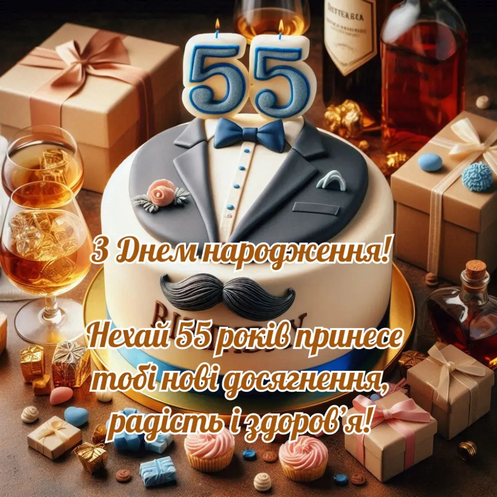 Привітання з 55-річчям своїми словами