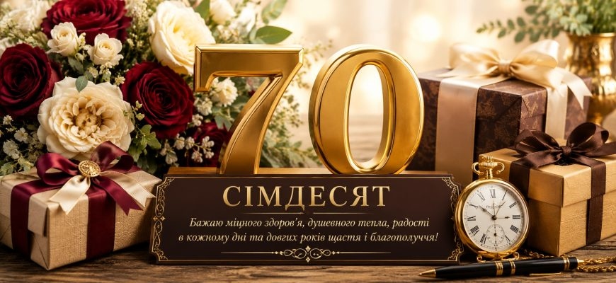 Привітання з 70-річчям своїми словами
