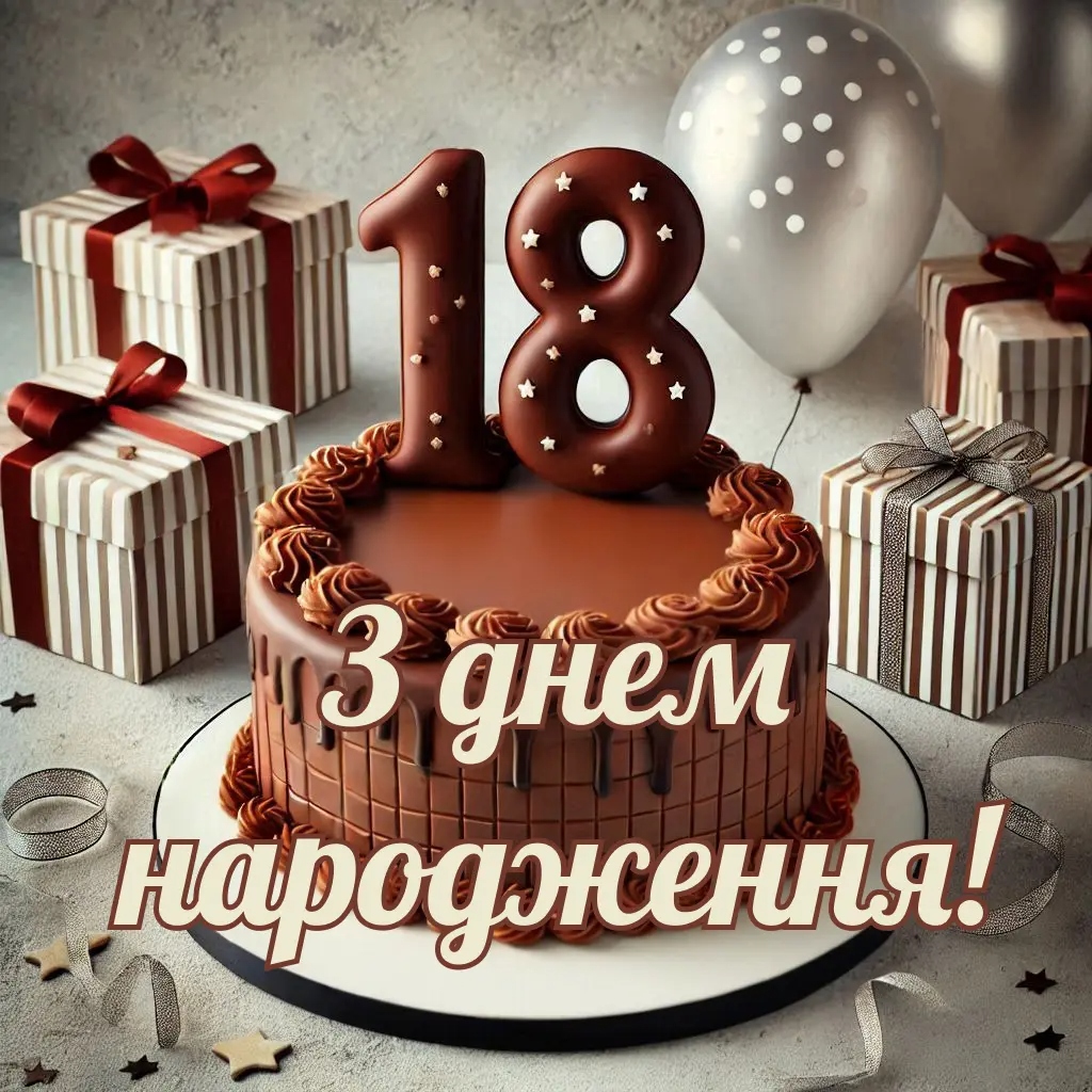 Привітання з 18 річчям хлопця