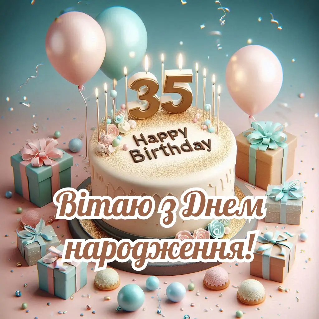 Привітання з 35 річчям своїми словами