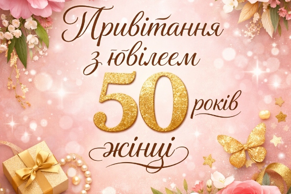 Привітання з 50 річчям своїми словами