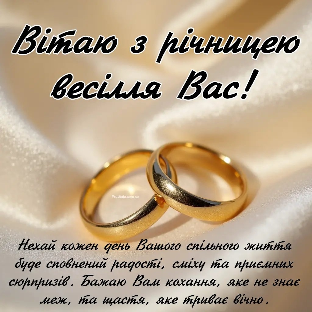 Привітання з річницею весілля