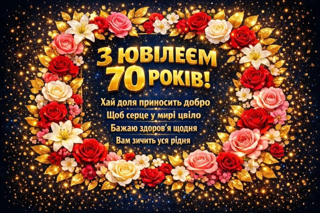 Привітання з 70-річчям своїми словами